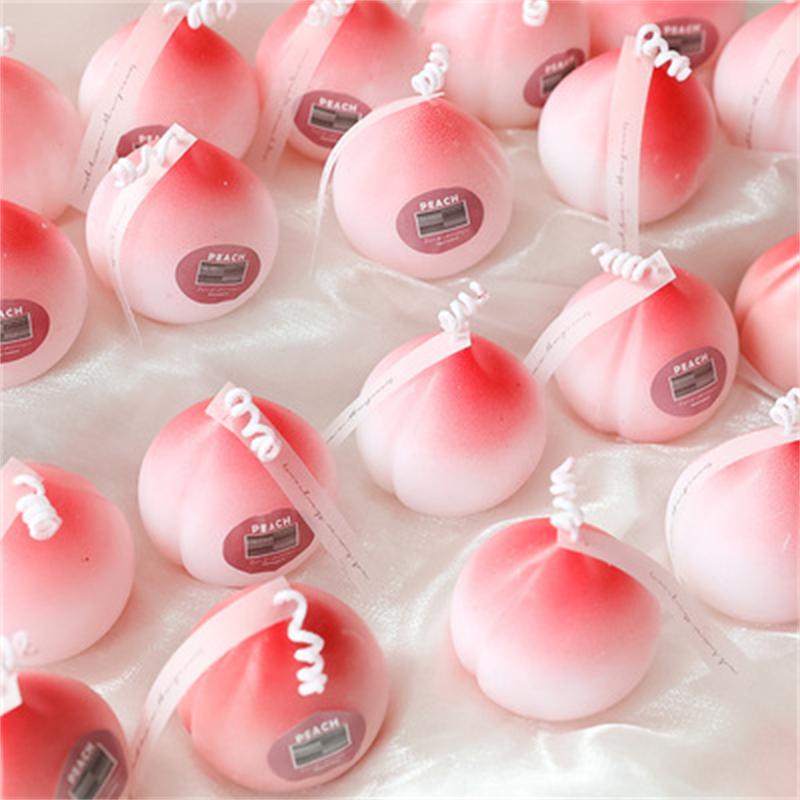 

Candles 50Pcs Peach Fragrance Candle Bougie Rose Scented Home Geometric Decoration Cube Wax Relaxing Birthday Gift