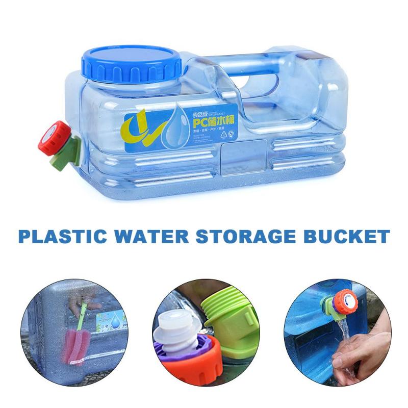 

Car Organizer 5.5L PC Storage Bucket Reusable Plastic Water Bottle Gallon Replacement Snap On Cap Anti Splash Jug Container