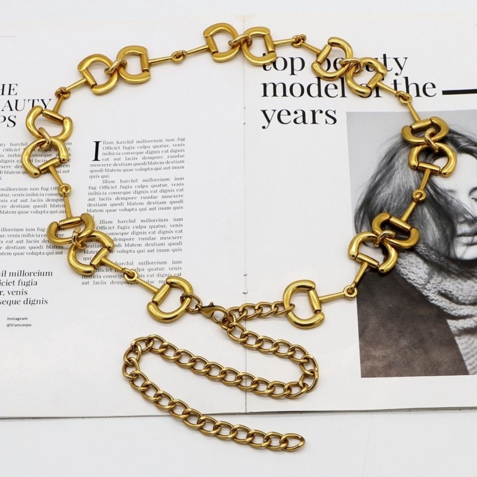 

Vintage Gold Chains Belts For Women Luxury Designer Belt Letter D Fashion Designers Waist Chain Womens Dress Alloy Waistband Bronz237n, Free
