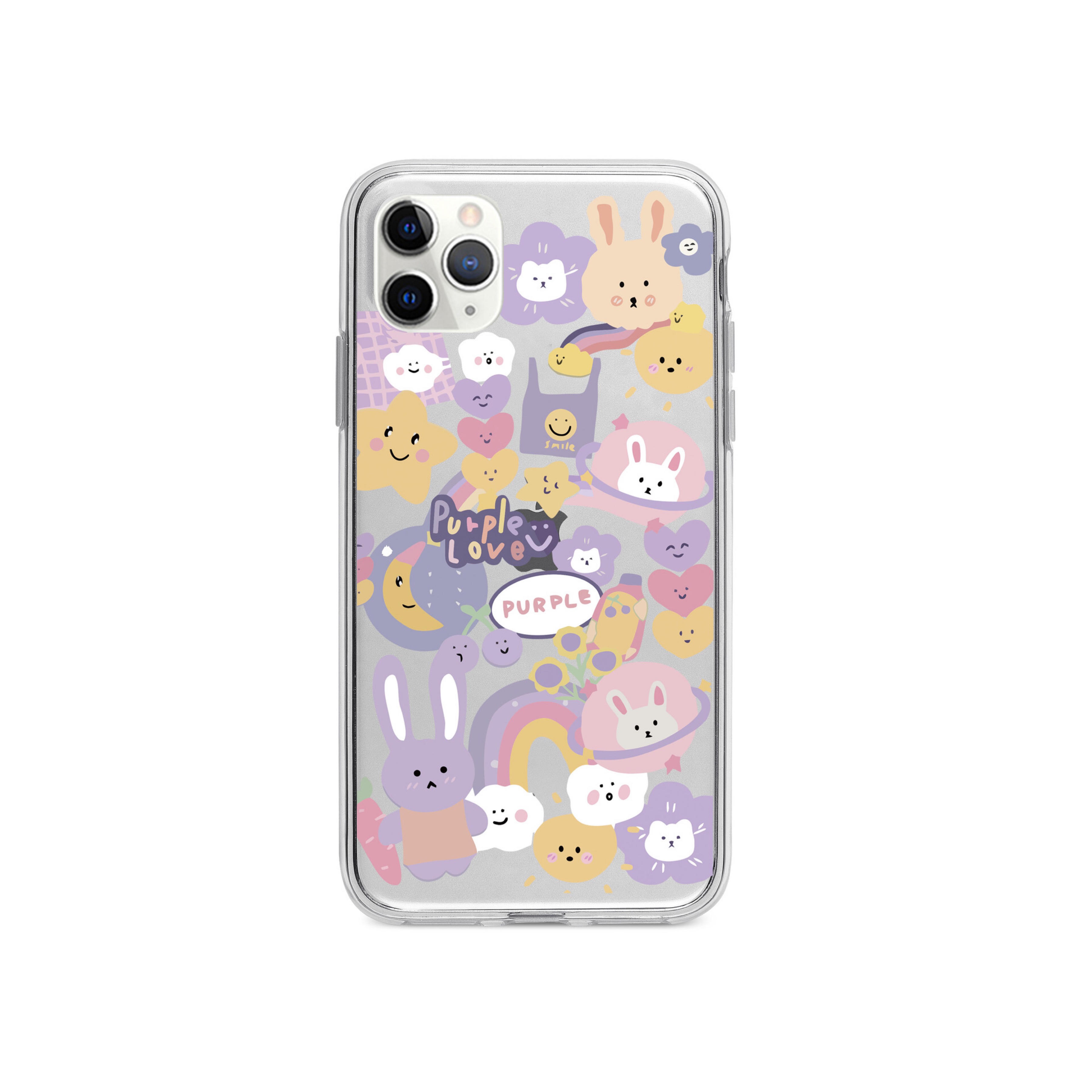 

Cell phone cases Little rabbit planet girl purple animal clear TPU