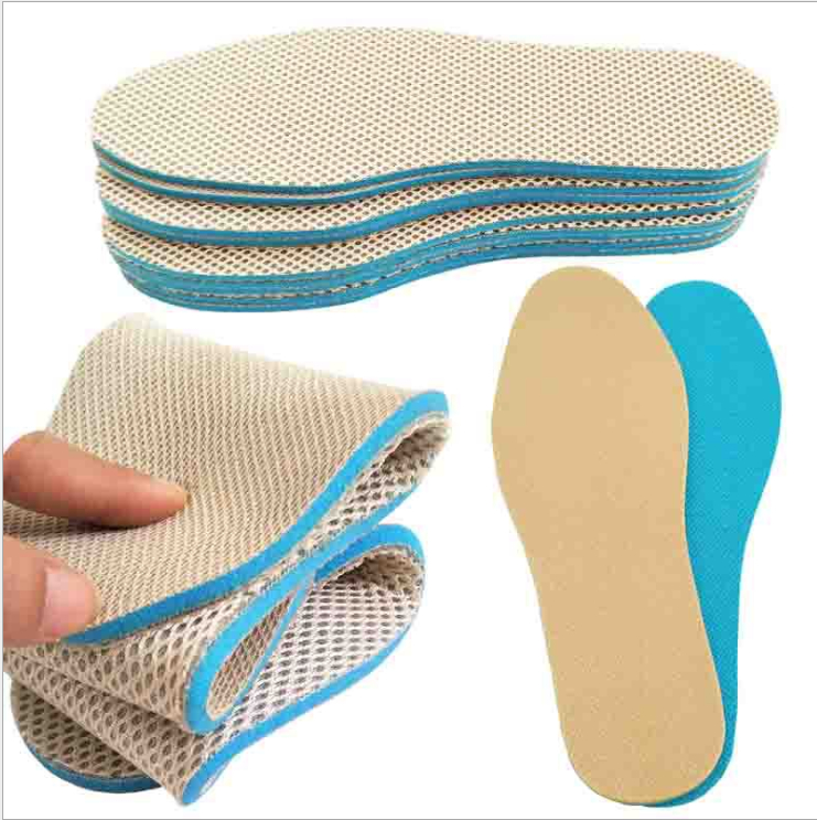 

Men and women military training shock absorption soft elastic sports students warm winter two-sided insole, White;pink