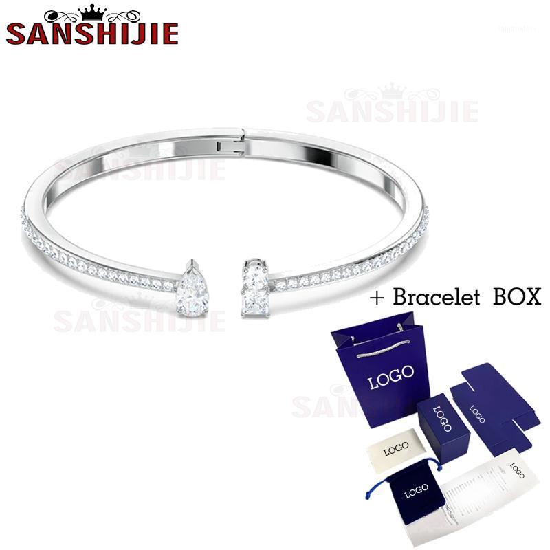 Fashion SWA ATTRACT CUFF Bracelet Charming And Eternal Drop-Shaped Stone Decoration Female Jewelry Gift Bangle-image-742053594