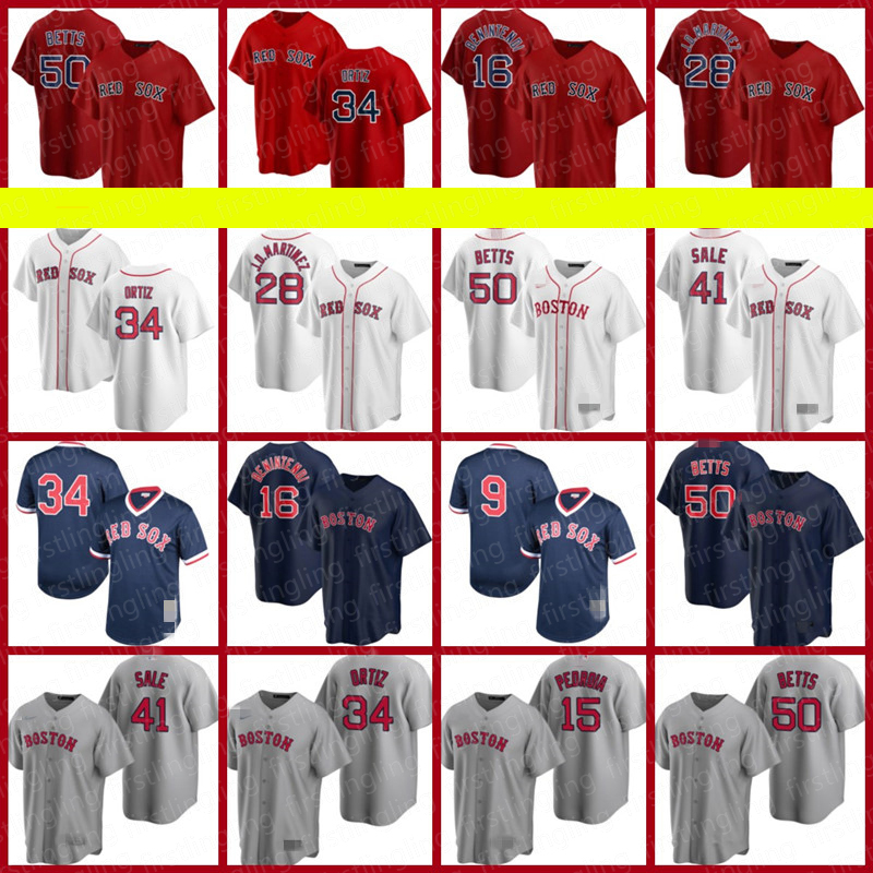 

Red Sox J.D. Martinez Jerseys Baseball 34 David Ortiz Boston Enrique Hernandez Andrew Benintendi Jackie Bradley Jr. Rafael Devers Men's, Blue;black