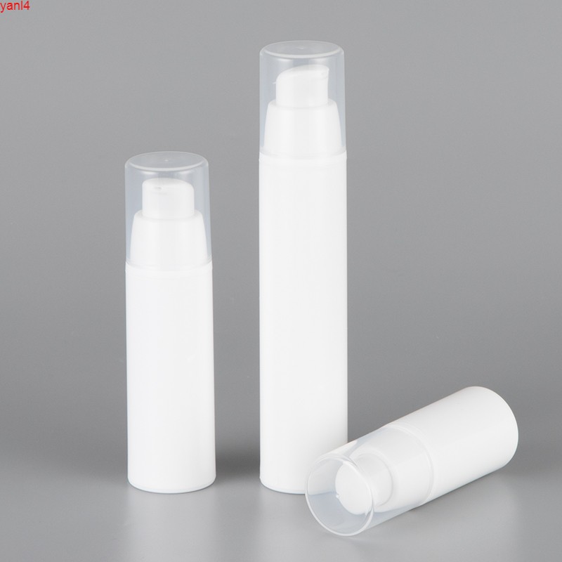 

15ML 30ML 50ML X 30 White Airless Lotion Cream Pump Bottle Travel Cosmetic Skin Care Plastic Container Dispensergoods