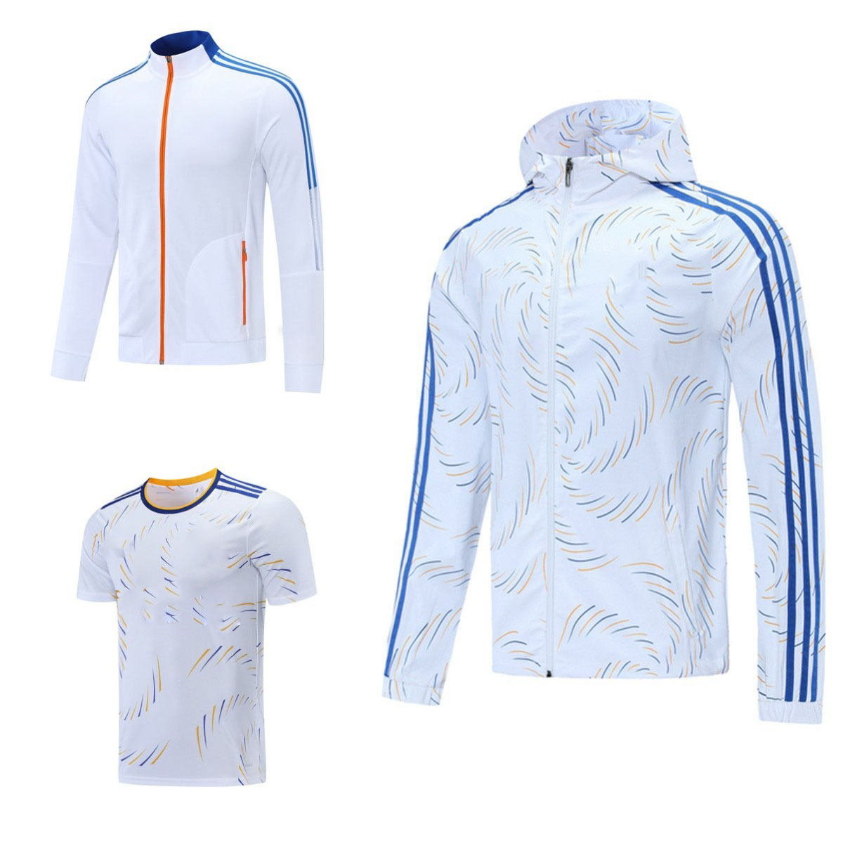 

21 22 Madrid tracksuits Jacket Hoodie sweatsuits Ramos windbreaker uniform soccer coat Nacho benzema Training wear Modric Kroos mens polo sh, Gray