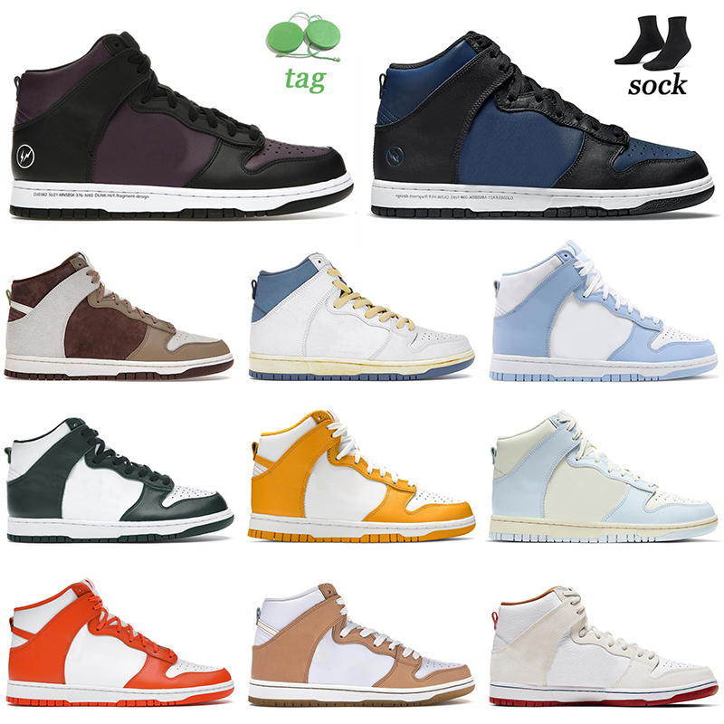 

2022 SB Dunks High Casual Shoes Platform Mens Women Fragment Beijing Tokyo Aluminum Light Chocolate Football Grey Dark Dream Team Skate Run, White;red