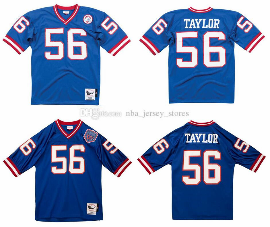 

Stitched football Jersey 56 Lawrence Taylor 1986 Mitchell & Ness retro Rugby jerseys Men women youth S-6XL