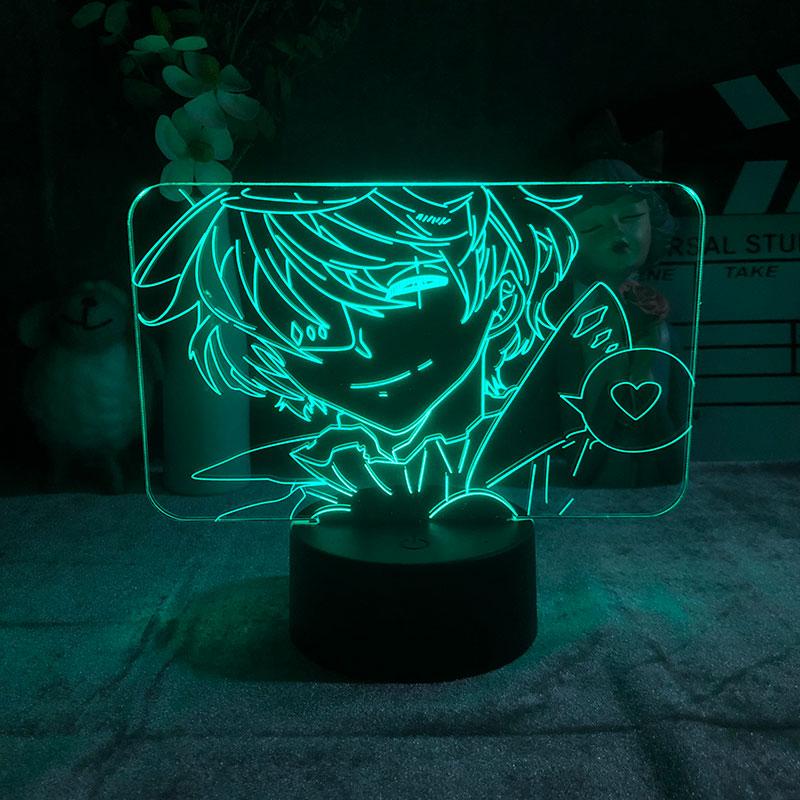 

Night Lights 3D Lamp Bungo Stray Dogs Nikolai Gogol Manga Japanese Anime Luminescent Light Atmosphere Alarm Clock Base For Home Bright