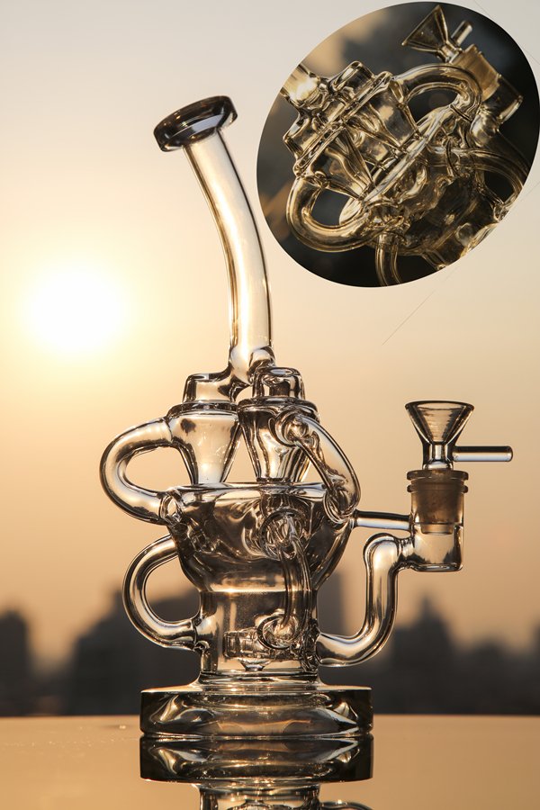 

Glass bubbler fab egg hookah bongs with Stereo Matrix dab rig hookahs water pipe