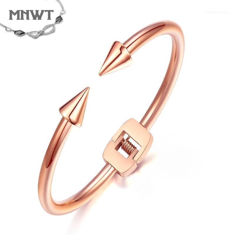 

Charm Conical Design Bangle For Women Rose Gold Colors Top Quality High Polished Steel Color Arrows Women's Gifts Bracelet1