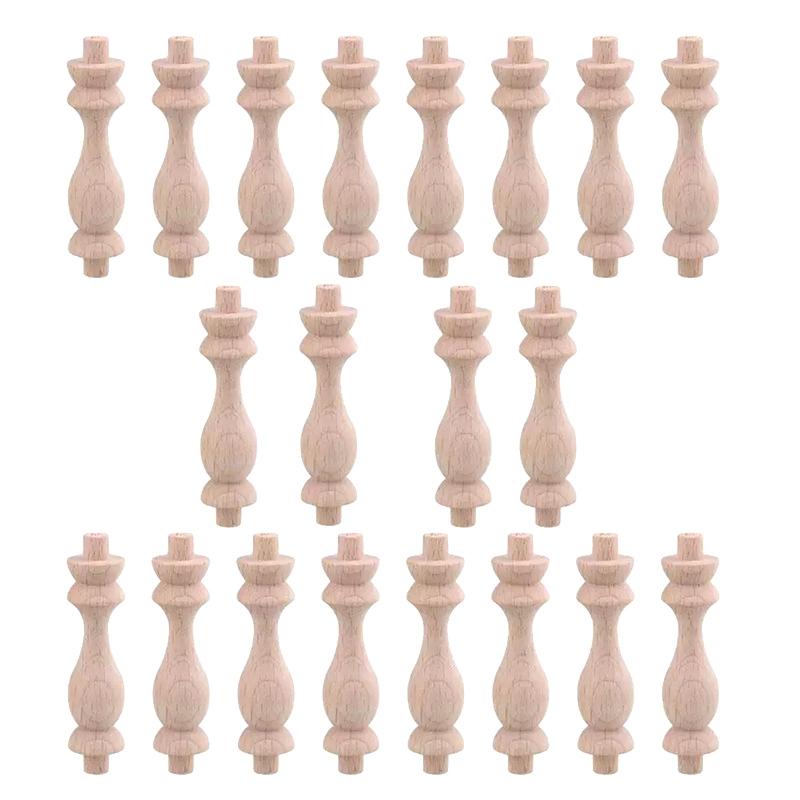 

Pcs 7.6X1.8cm Beech Unpainted Unfinished Wood Craft Spindles Baluster For Home Restaurant Decor Repair Decoration Tools