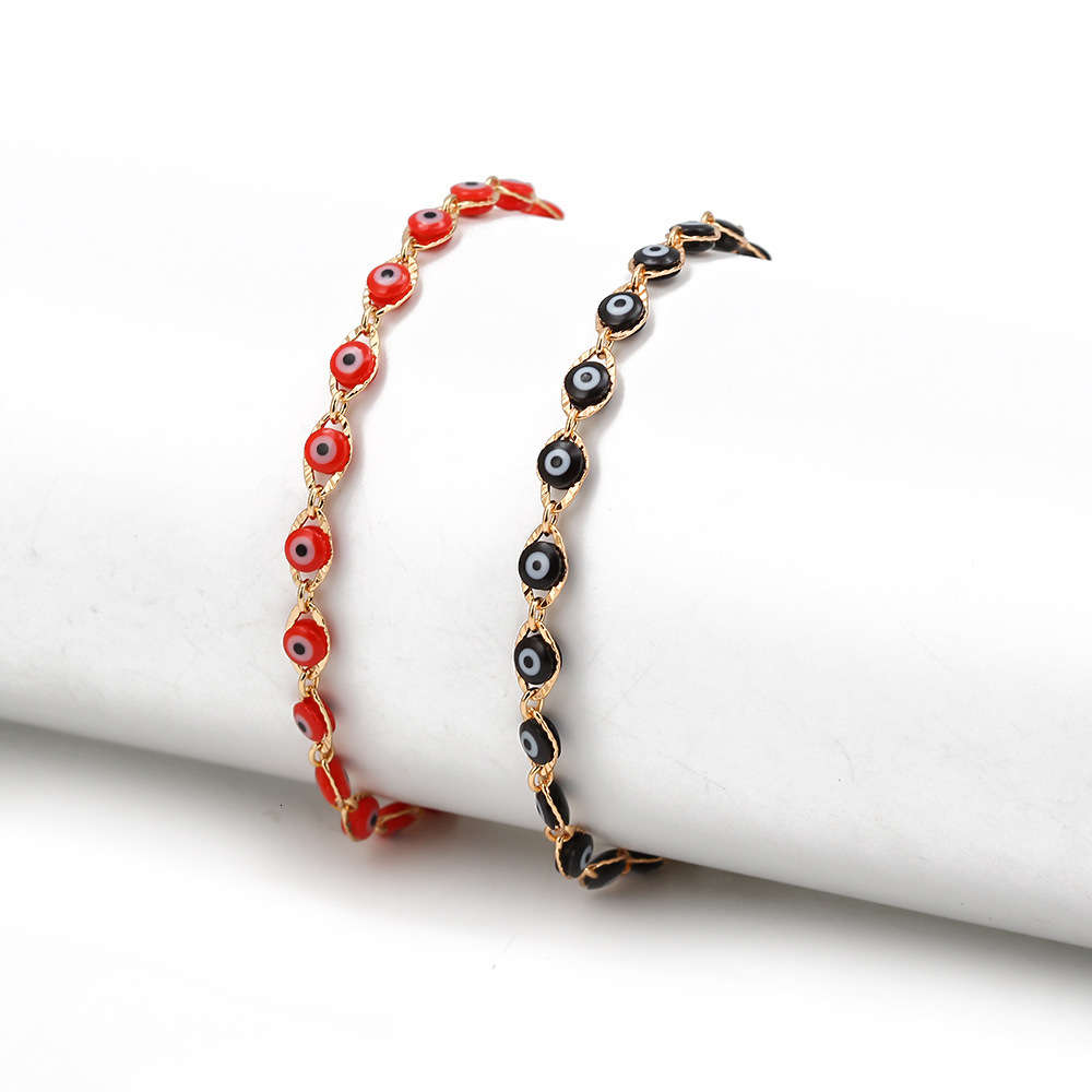 

,bracelet Devil's eye chain bracelet female creative jewelry student net red Anklet, Golden;silver