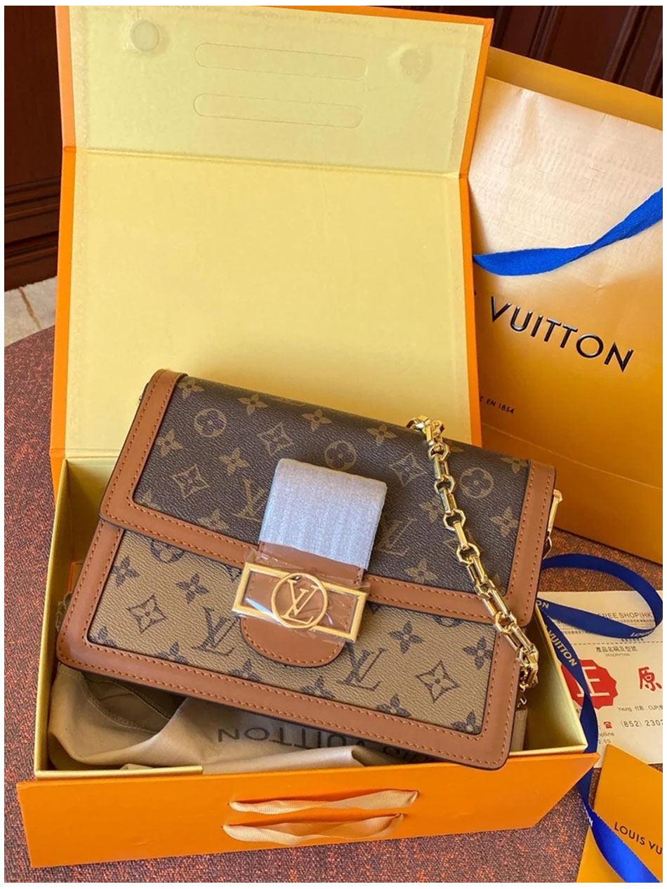 

GGLVLouisBag VittonYSLDauphine Handbags Women Luxurys Designers Bags 2021 Tote Genuine Leather handbag Shoulder Bags crossbody bags, Box