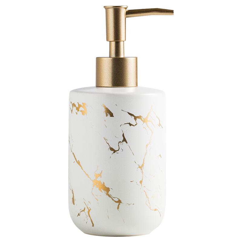 

Nordic Marble Ceramic Bathroom Supplies Set / Creative Soap Dispenser Toothbrush Holder Box Accessories Bath Accessory