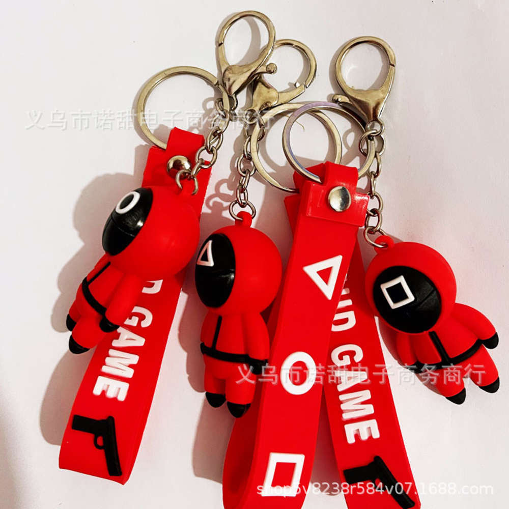

Squid game key chain lovely silicone cartoon squid pendant Korea