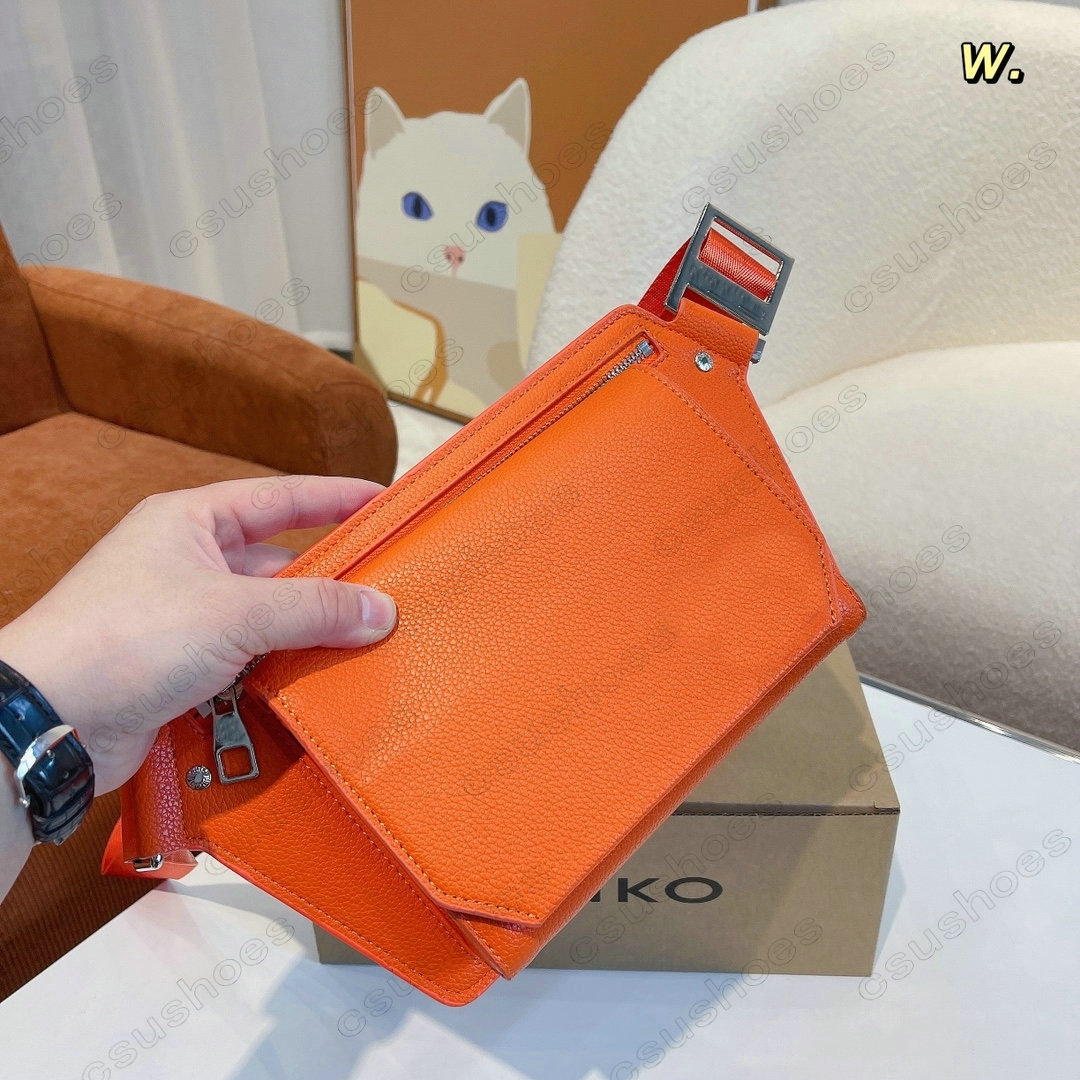

M57081 MESSENGER Slingbag Mens Chest Bag Black Grained Aerogram Leather Designers Orange Hardware Versatility Sporty-chic Luxurys Cross Body Bag Designer, No bag