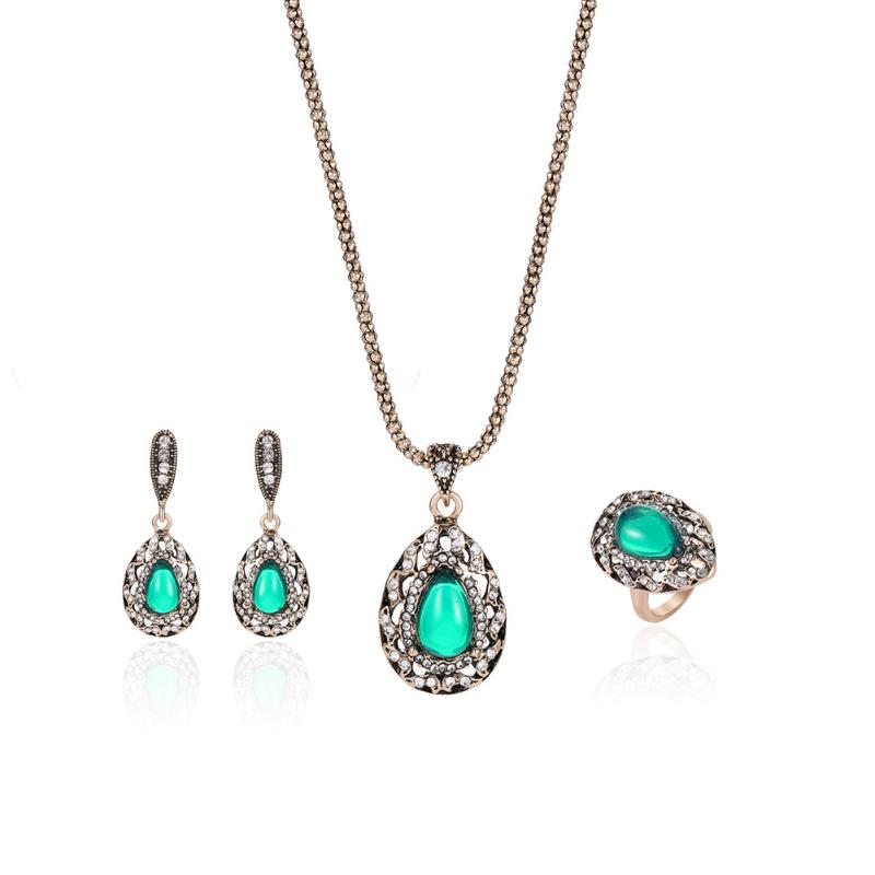 

Earrings & Necklace 2021 Cone Contour Exquisite Hollowing Out Processing Alloy Jewelry Set For Festival Celebration Friends Party Occasions, As pic