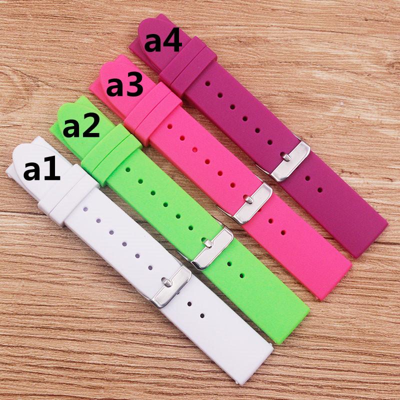 

Watch Bands Accessories Silicone Strap Waterproof Breathable Children Women 20mm Pin Buckle Suitable For All Brands
