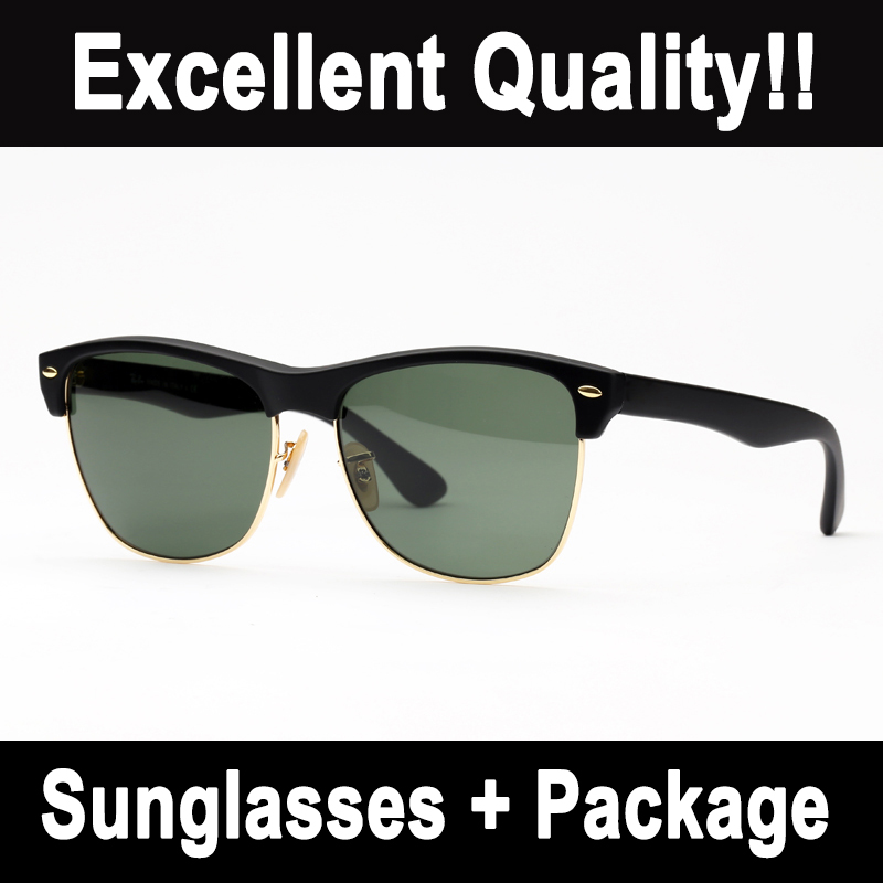 

Fashion Mens Sunglasses Womens Sun Glasses UV Protection Glass Lenses Design Half Frame Eyeglasses Des Lunettes De Soleil with Leather Case and Red Line Stickers