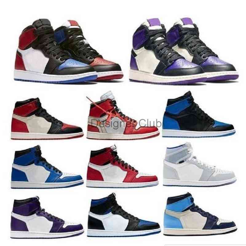

2020 New Arrival Shoes 1 1s High Black Toe Not for Resale Men Women Basketball Shoes Obsidian Unc Black White Mens Women Sneakers Shoes, Color 1