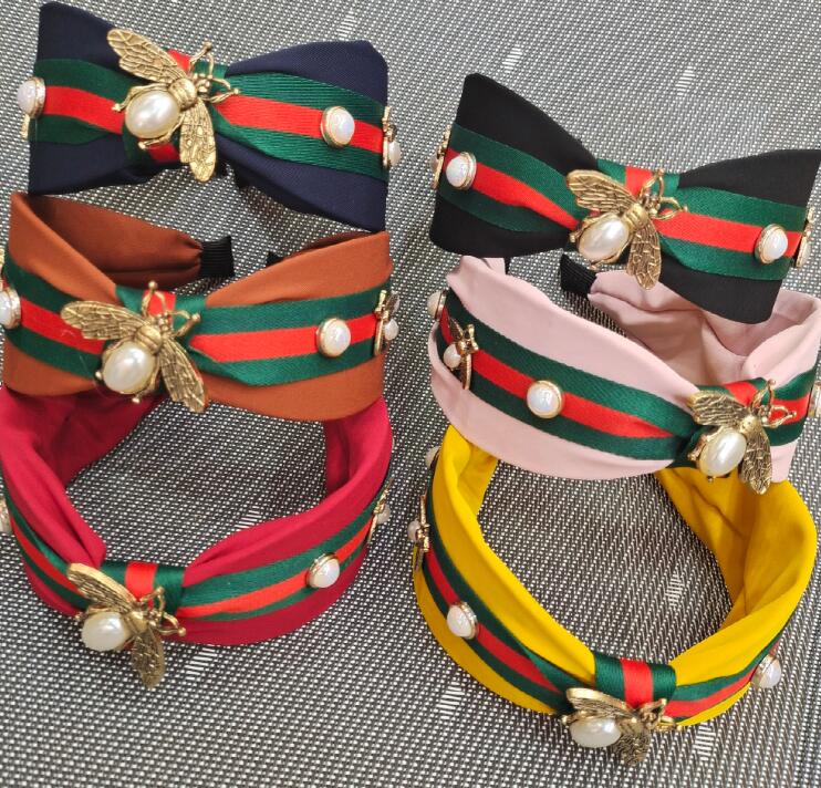 

Lots Fashion Designer Letter Print Candy Color Stripe Headband Wide Edge Knotted Cartoon Pattern Headwraps Luxury Turban Hairhoop Headwear Hair Accessories