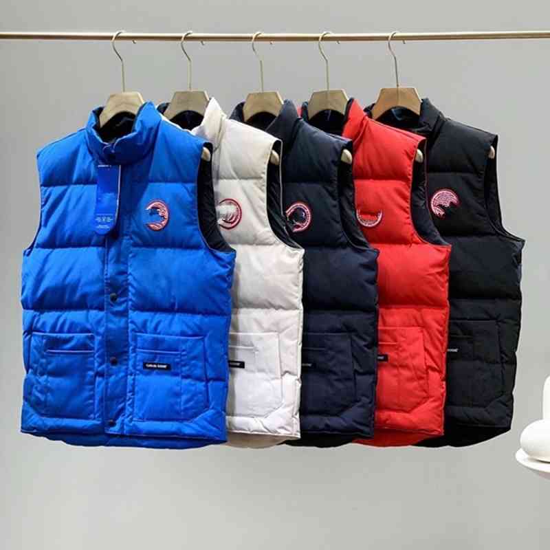 21 winter new goose family men's and women's lovers' down stand collar vest leisure white duck warm