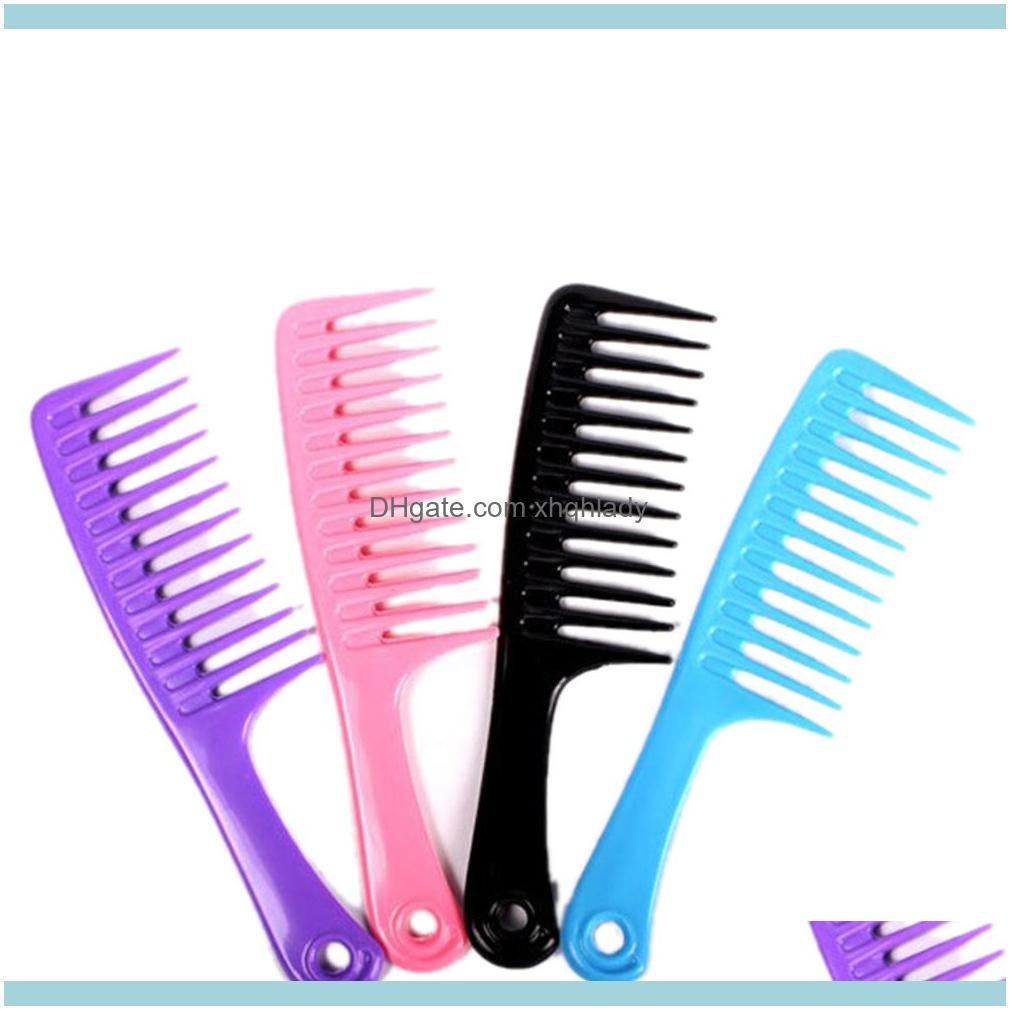 

Products Care & Styling Tools Brushes Wide Teeth Hairdressing Tranparent Wig Comb Hairstyling De Big Hair Ideal For Long Smooth 23Dot8Cm Dro, Silver
