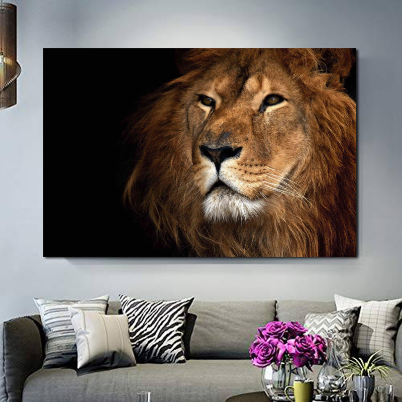 

Canvas Pictures Wall Art Paintings Lion Animal Posters And Prints For Living Room Home Decoration No Frame