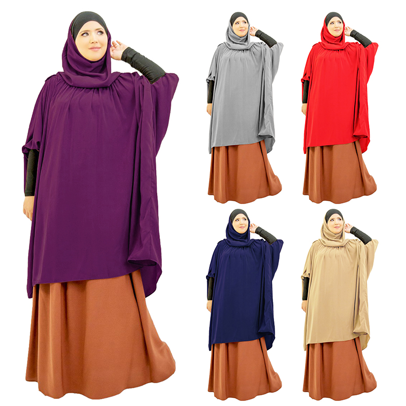 

Ramadan Muslim Long Khimar Dress Eid Prayer Garment Hijab Women Niqab Burka Islamic Turkey Namaz Burka Musulman Jilbab Djellaba