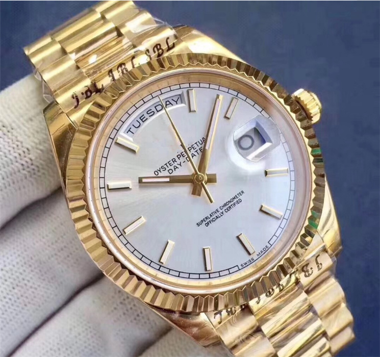 

With Box Papers Top Quality Watch BP Maker 40mm Day-Date President 18k Yellow Gold Asia 2813 Movement Automatic Mens Men's Watches 9555, R4