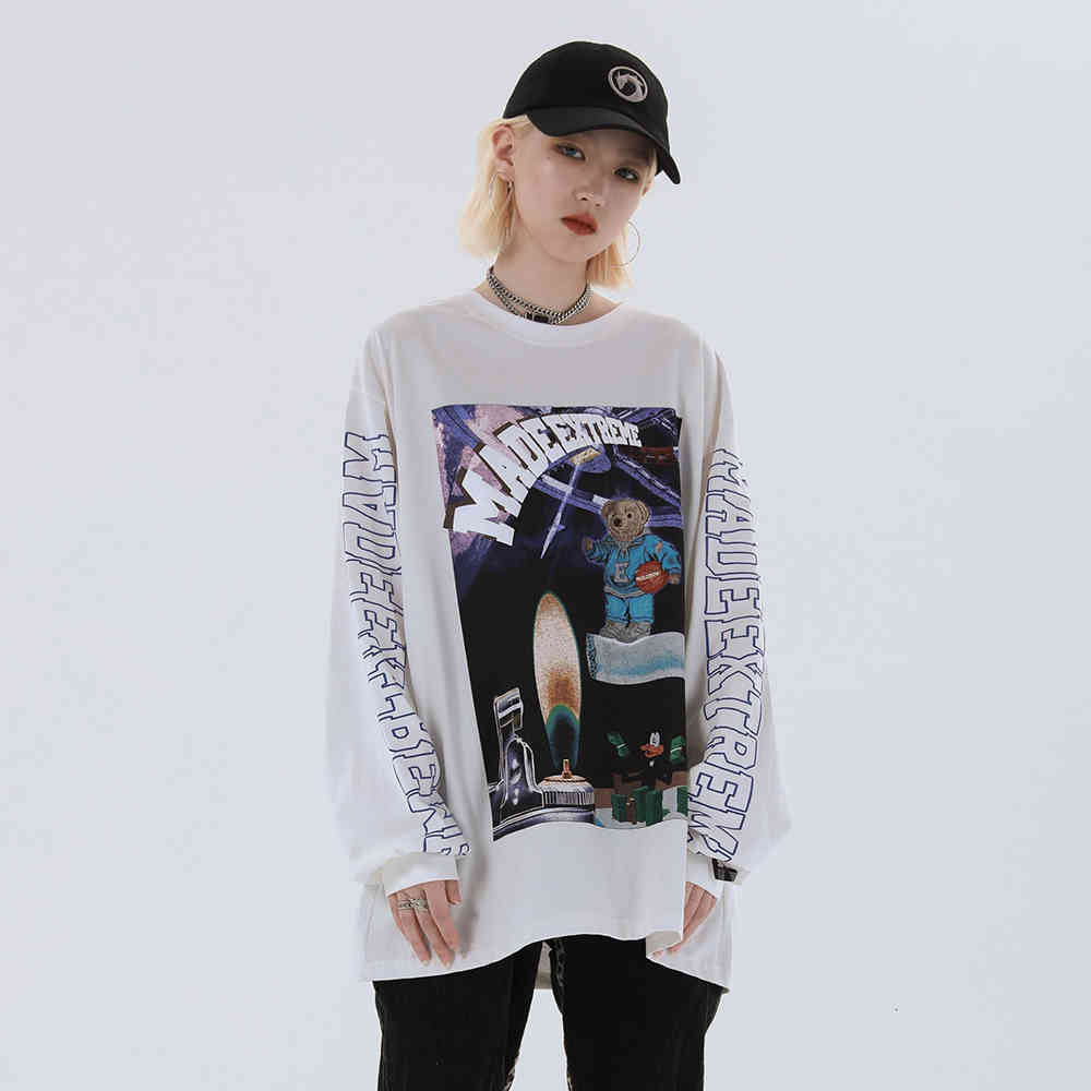 

women's hoodies & sweatshirts women's fashions of long sleeve harajuku shirt kawaii style c500, Black