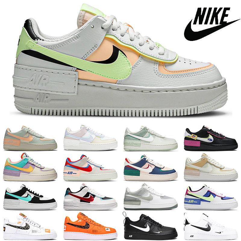 

Nike Air Force 1 Shadow Summit women running shoes White Black Pale Ivory Cotton Candy Mystic Navy womens trainer sneakers, Utility white