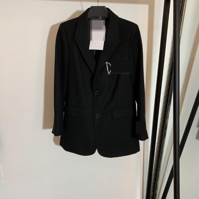 

Women' Suits & Blazers 2021 Autumn And Winter Letter Embroidery Lining Jacquard Long-sleeved Suit Jacket Women, Black
