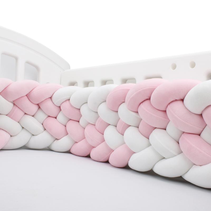 

Bedding Sets 6 Knotted 200cm Braided Baby Bed Bumper Soft Pad Cushion Nursery Cradle Infant Room Long Braid Pillow