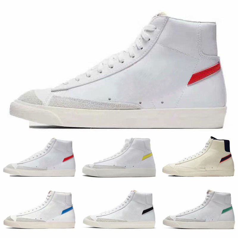 

2019 Blazer Mid 77 Shoes Lucid Green Sail White Chicago and Toronto Canvas Pacific Blue Habanero Red Size 36-44, As photo 1