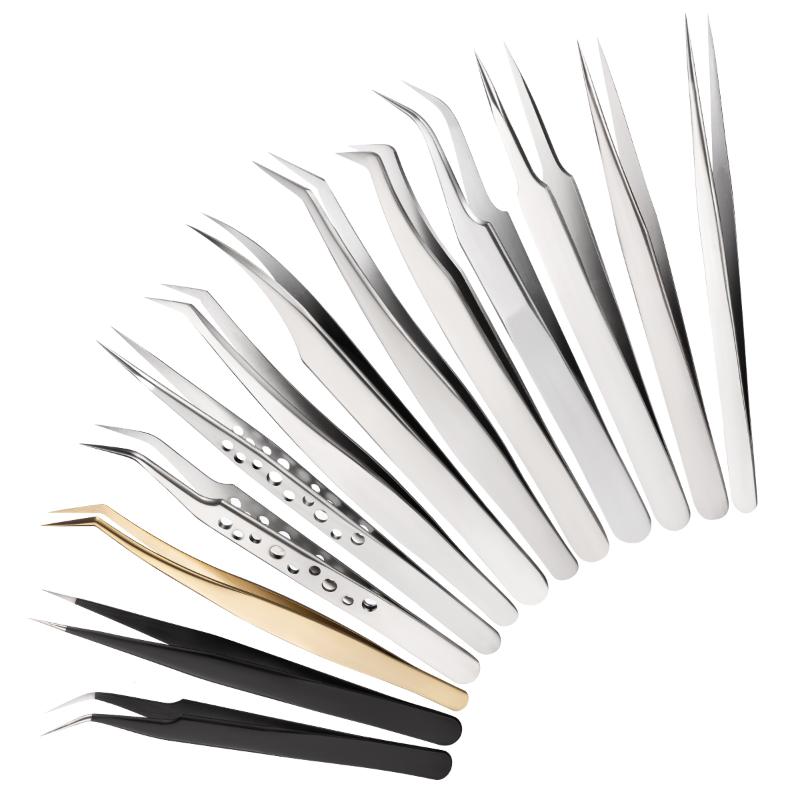 

Eyebrow Tools & Stencils CRLASHEY Makeup Professional Eyelash Tweezers 3D Volume Extension Tweezer Fan Lash Excellent Closure
