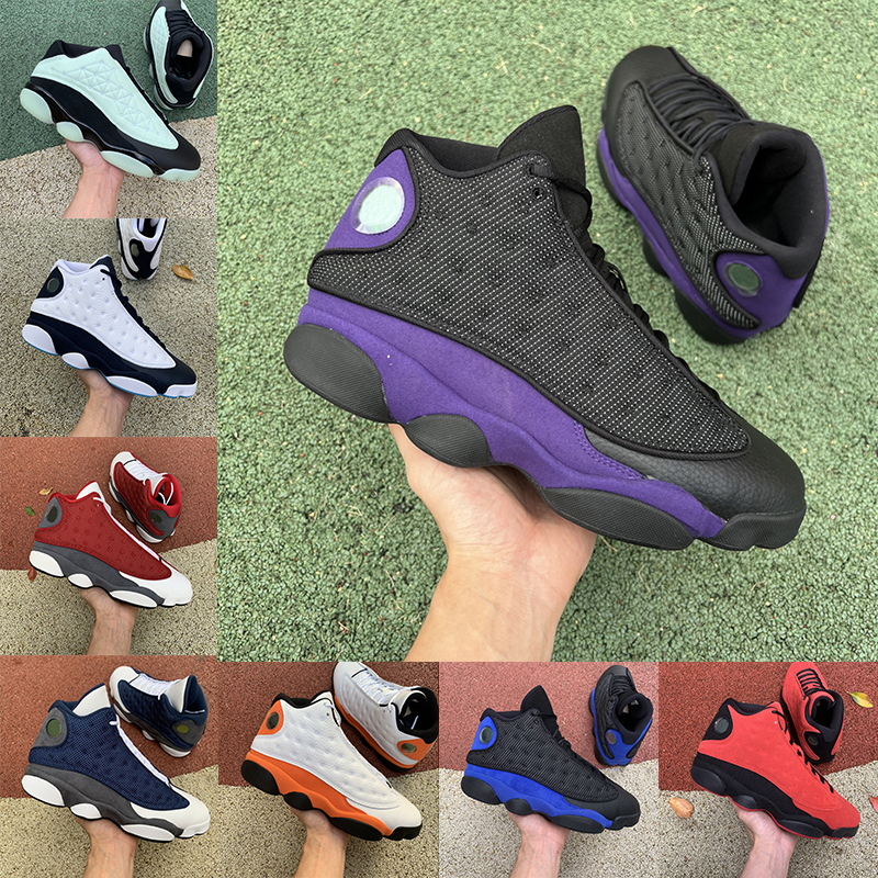 

13 Retro Jumpman 13s Basketball Shoes Men Women University Brave Blue Navy Red Flint Court Purple Obsidian Del Sol Mens Trainers Outdoor Sports Sneakers, #12 chicago 40-47