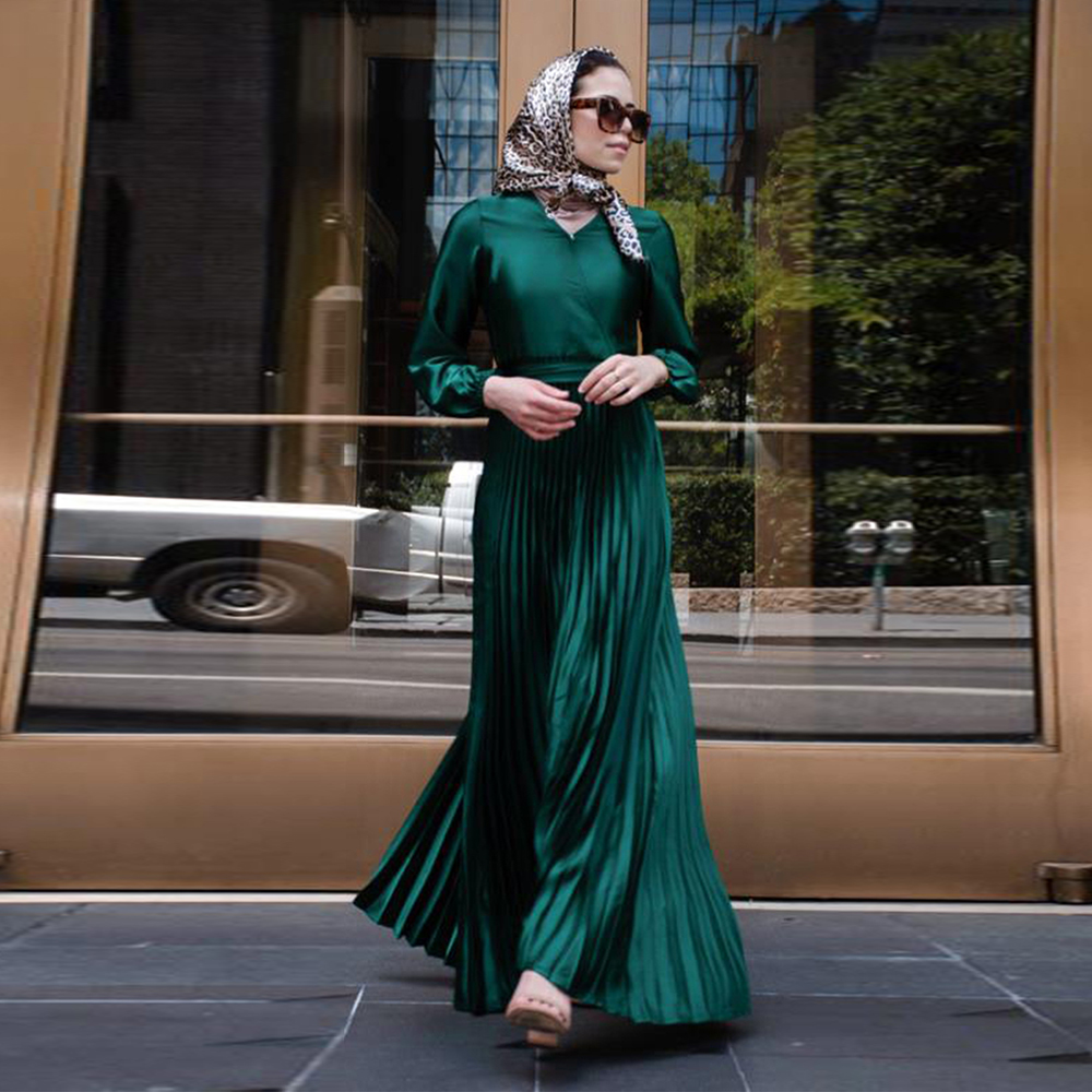 

Eid Mubarak Kaftan Moroccan Dubai Abaya Arabic Muslim Dress Turkey Abayas For Women Robe Satin Longue Femme Vestidos Dresses