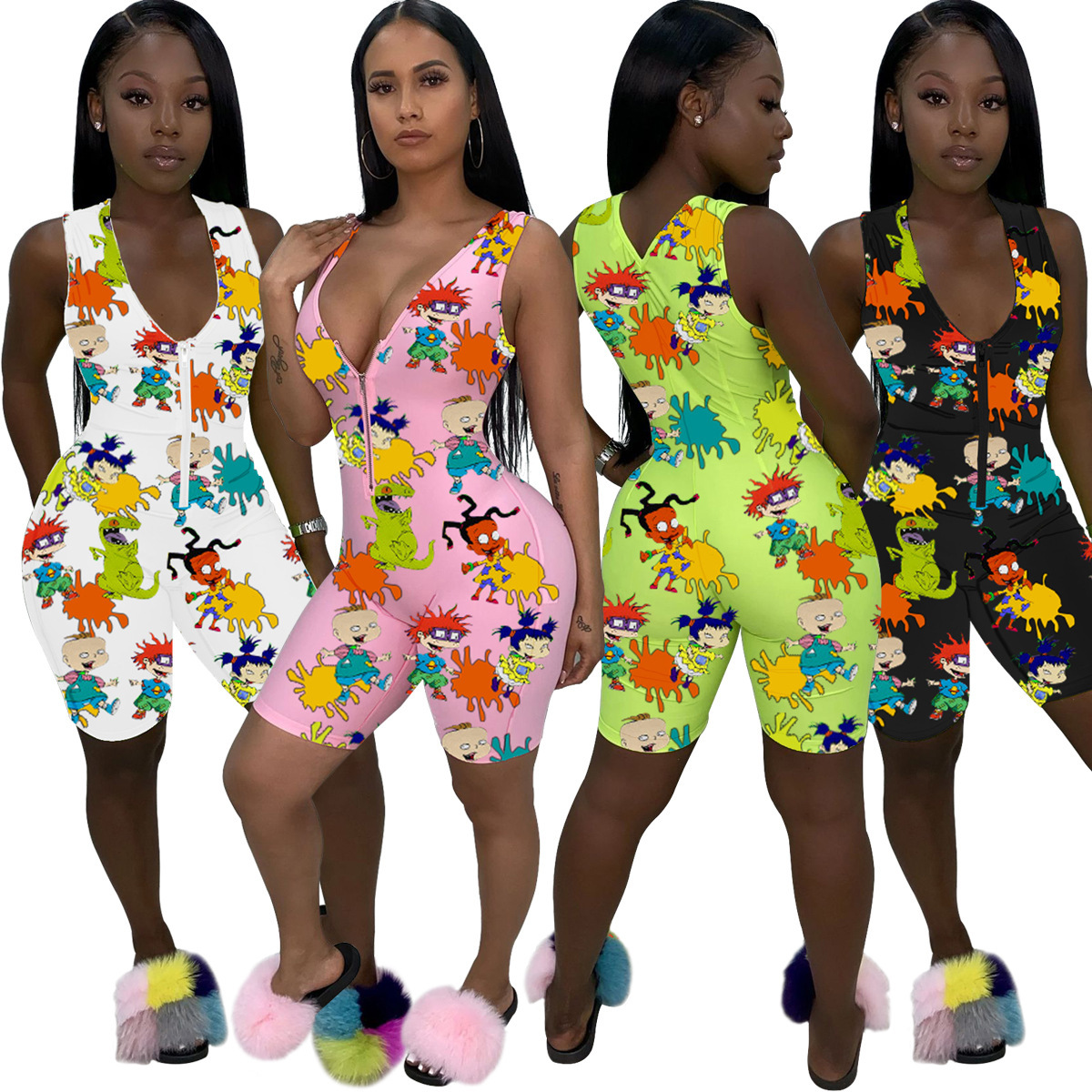 

Bodysuit Jumpsuit Women tracksuits Biker Two Piece Shorts Set Summer Womens Clothes Outfits Luxury Designer Ladies Casual 2021, Mix colors