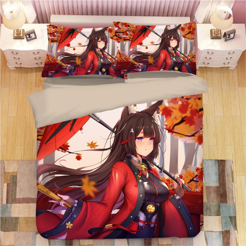 

Azur Lane Cartoon Anime Bed Linens Duvet Covers Pillowcases Comforter Bedding Sets Bedclothes Linen Set
