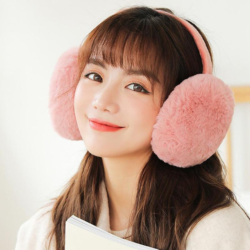 

Berets Foldable Ear Warmer Keep Warm Plush Unisex Soft Cover Earflaps Women For Outdoor, Black