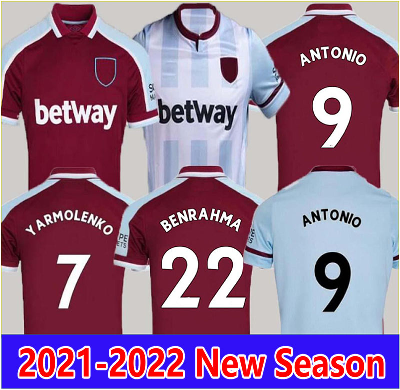 

21/22 LANZINI ANTONIO BENRAHMA soccer jersey BOWEN football shirt 2021 2022 Home Away 3rd RICE P.FORNALS NOBLE YARMOLENKO maillot de futol camesitas men kids uniform, 21-22 away +patch