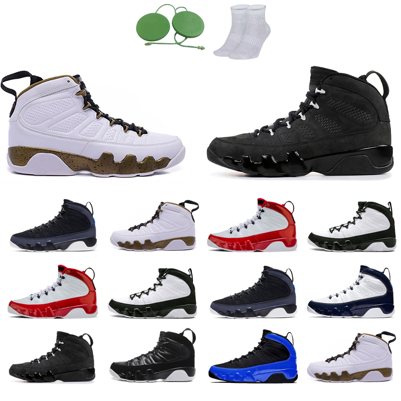 

9s man basketball shoes Anthracite Black white Blue It Do Gym Red OG space jam Racer The Spirit UNC trainers Outdoors Sports Athletic All colors mans shoe Flat