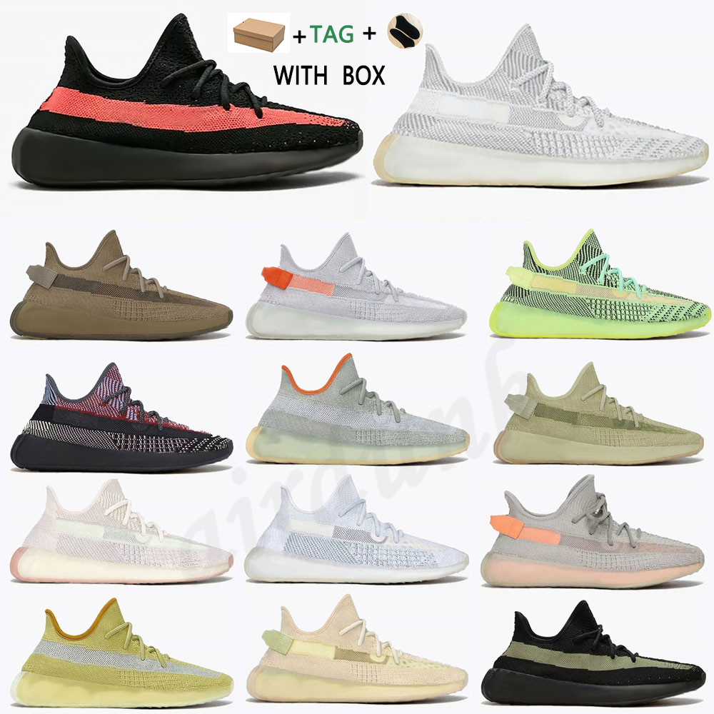 

2021 TOP Quality Men Women Kanye Running Shoes Zebra Tail Light Natural Cinder Static Reflective Mens Sport Trainers Sneakers West v2 With Box, I need look other product