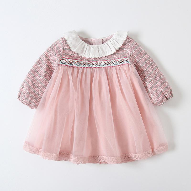 

Girl's Dresses Born Baby Girls Infant Dress&Clothes Autumn Lace Kids Party Birthday Outfits Christening Gown Clothes Ball 0-2Y, Red;yellow