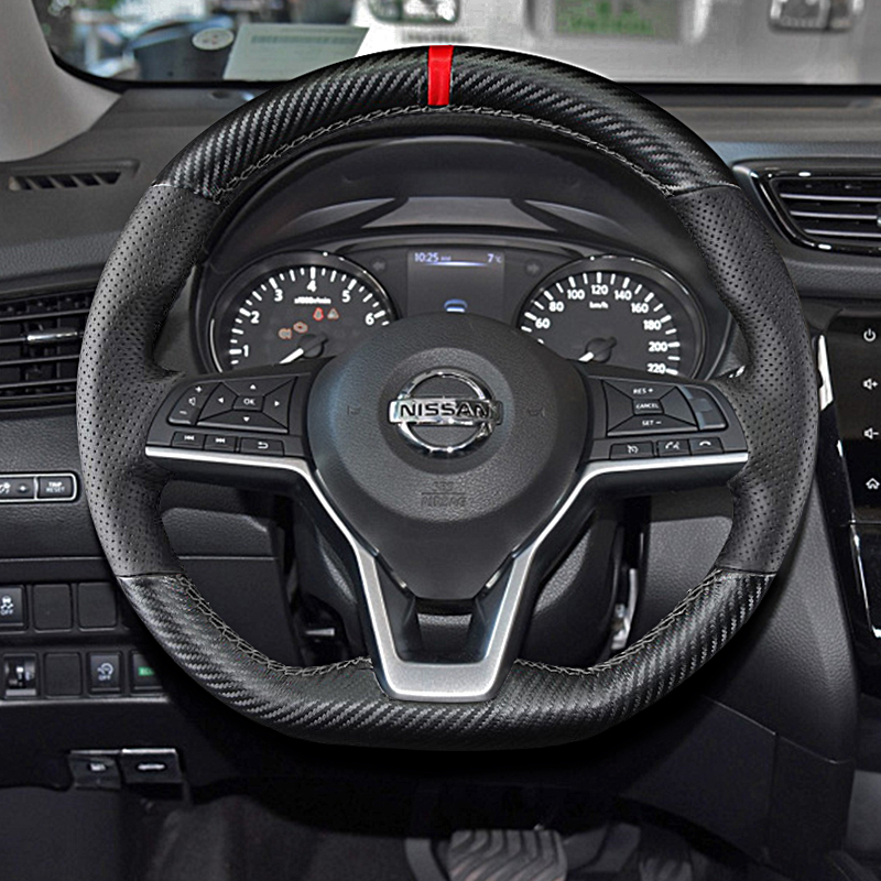 

Suitable for Nissan Xuanyi Tianlai Qijun Xiaoke Hand Sewing Leather Steering Wheel Cover