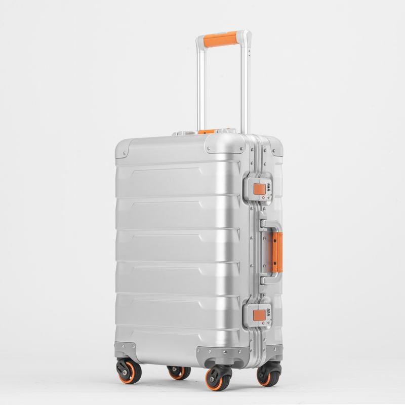 

20/24 Inch Retro All Aluminum Magnesium Alloy Luggage Spinner Carry On Boarding Business Trolley Suitcase Fashion Valise Suitcases