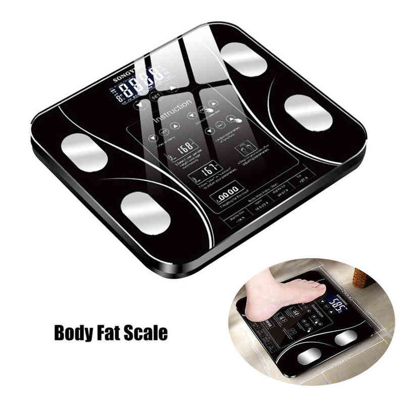 

Body Fat Scales Intelligent Electronic Weight Scale High Precision Digital BMI Scale Water Mass Health Body Analyzer Monitor H1229, Blue