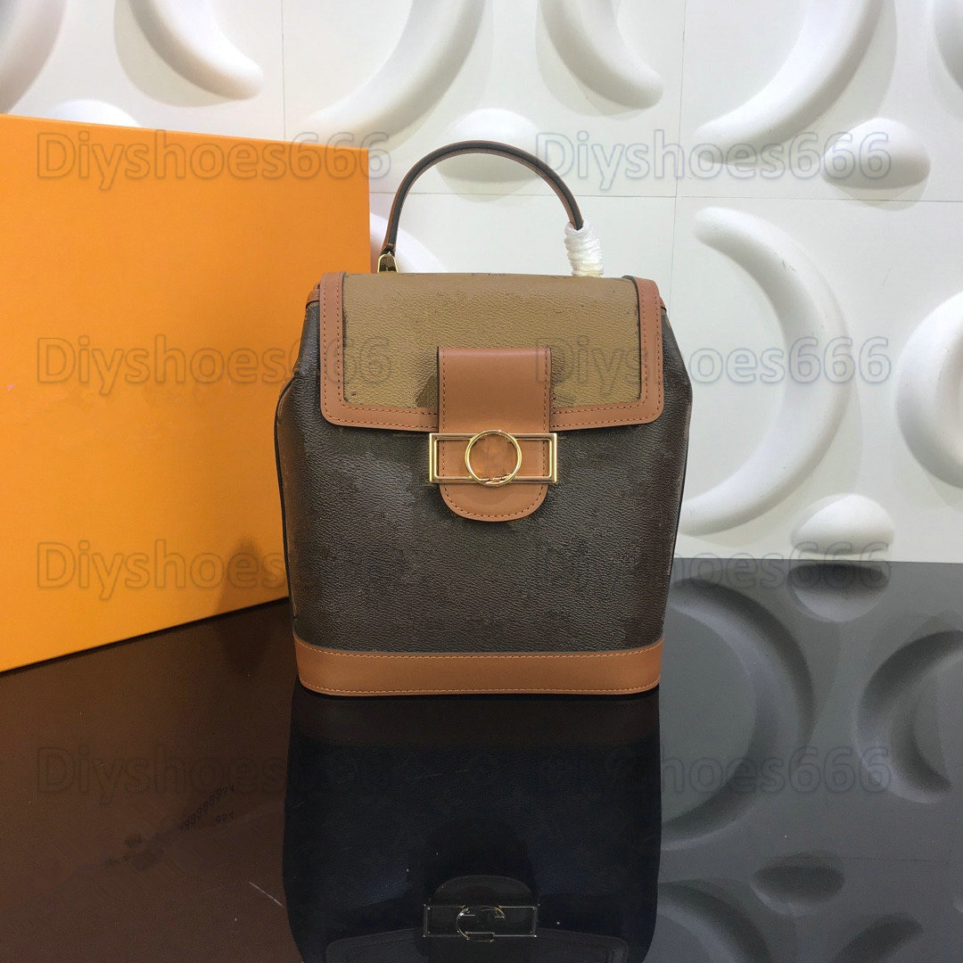 

Dauphine Backpack PM OnTheGo Lockme Leather Crossbody Bag Vintage Womens Designer Backpacks mini Briefcase Small Travel Bags Oxidized Luggag