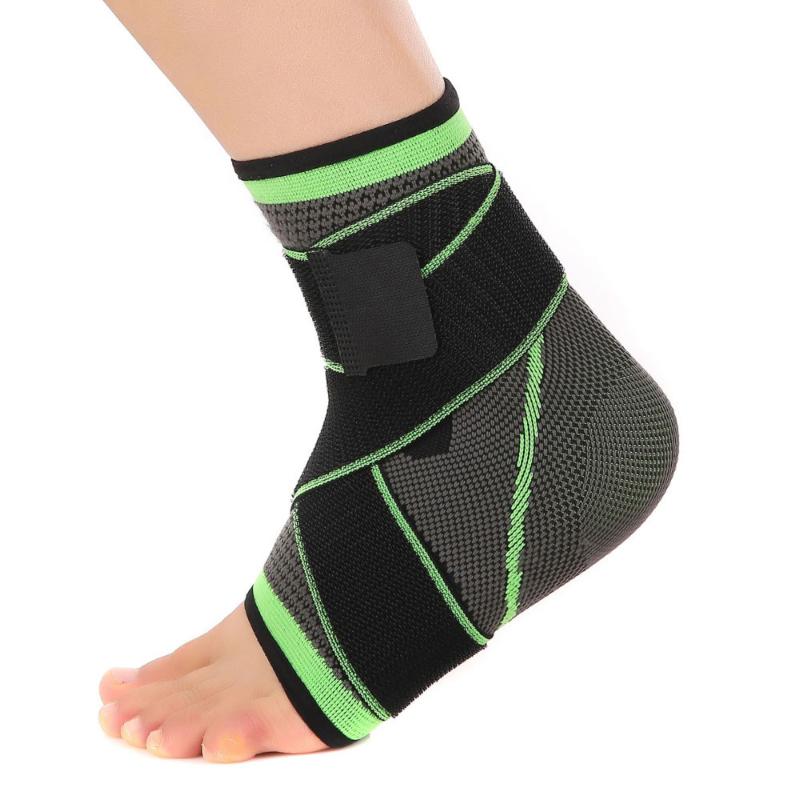 

Ankle Support Mumian 1PCS 3d Weaving Pressurized Bandage Elastic Nylon Strap Brace For Football Basketball, 1pcs green